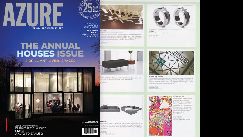 Stained and leaded glass skylight has been featured in the design source of Azure magazine Stained and leaded glass skylight has been featured in the design source of Azure magazine