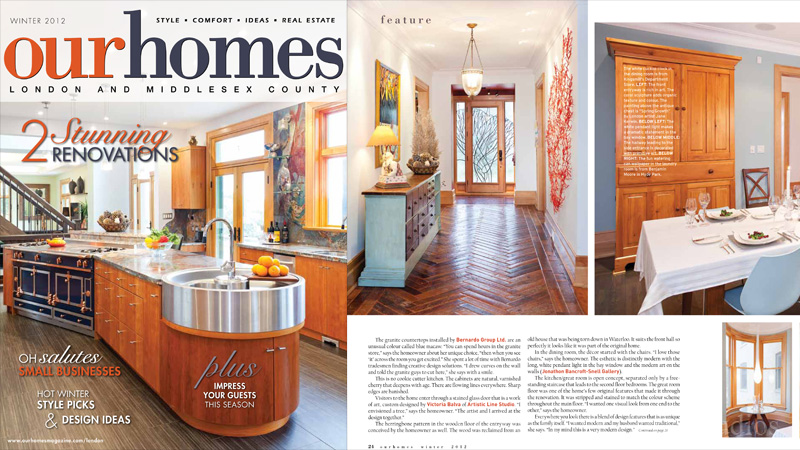 Stained, fused and leaded glass project Jay's Tree has been featured in Our Homes Magazine 