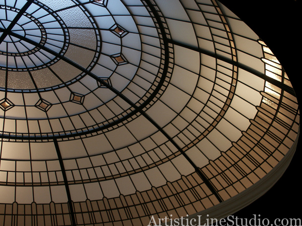 leaded glass dome