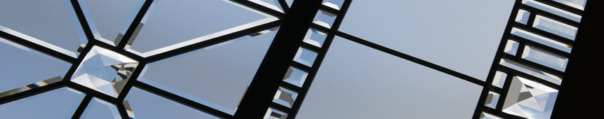 leaded glass skylight with large crystal lewels and custom beveled glass, English manor style