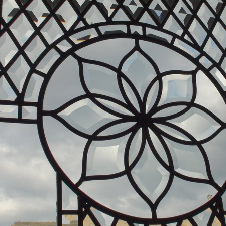 stained and leaded glass window